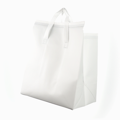 Bag Tek White Insulated Take Out Bag - Tamper-Evident - 11 3/4" x 7 3/4" x 12 1/2" - 25 count box