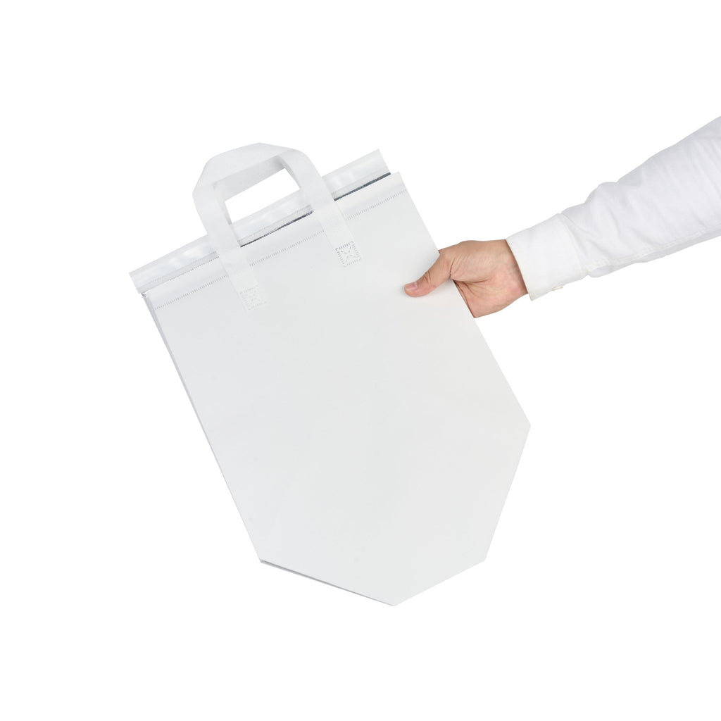 Bag Tek White Insulated Take Out Bag - Tamper-Evident - 11 3/4" x 7 3/4" x 12 1/2" - 100 count box