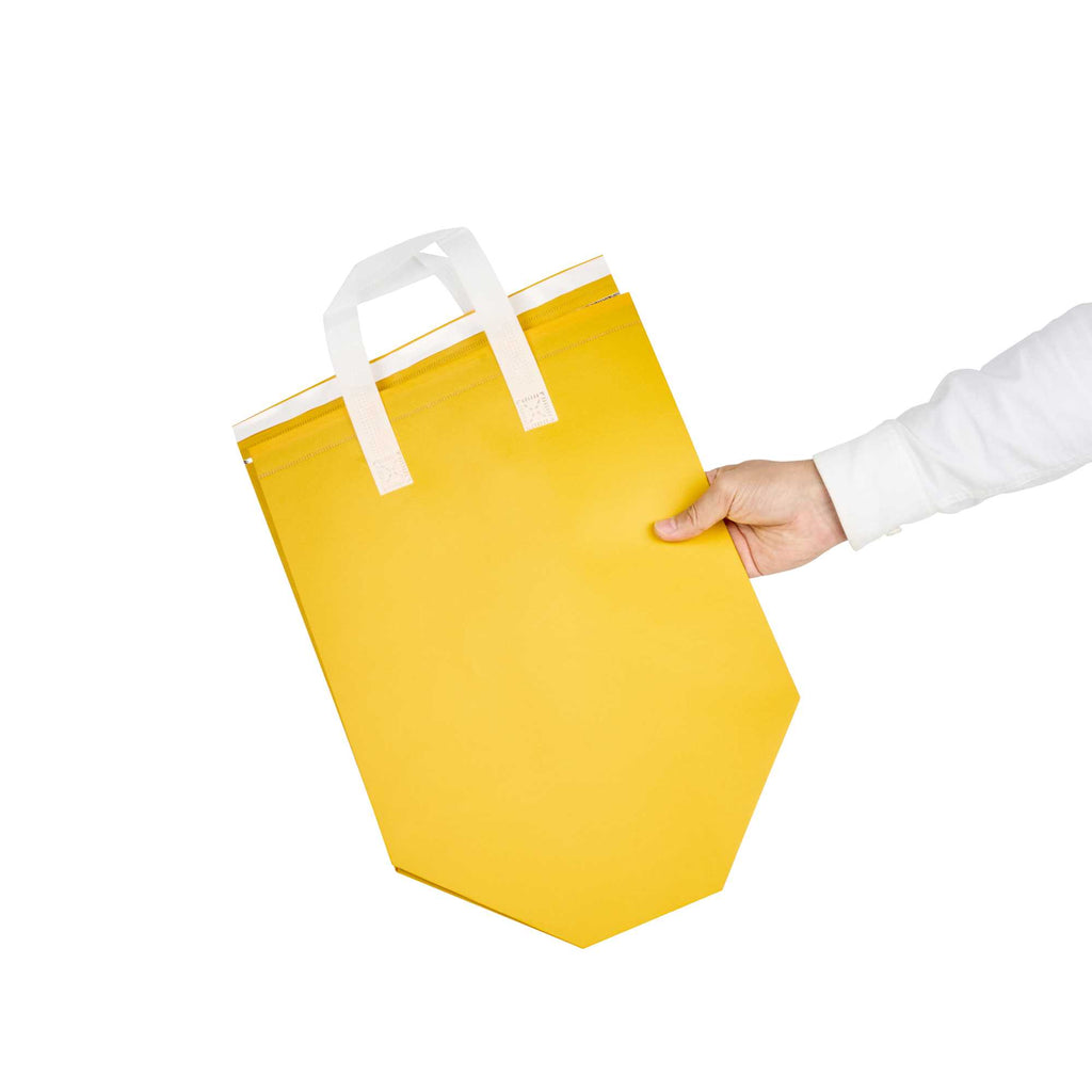 Bag Tek Yellow Insulated Take Out Bag - Tamper-Evident - 11 3/4" x 7 3/4" x 12 1/2" - 25 count box