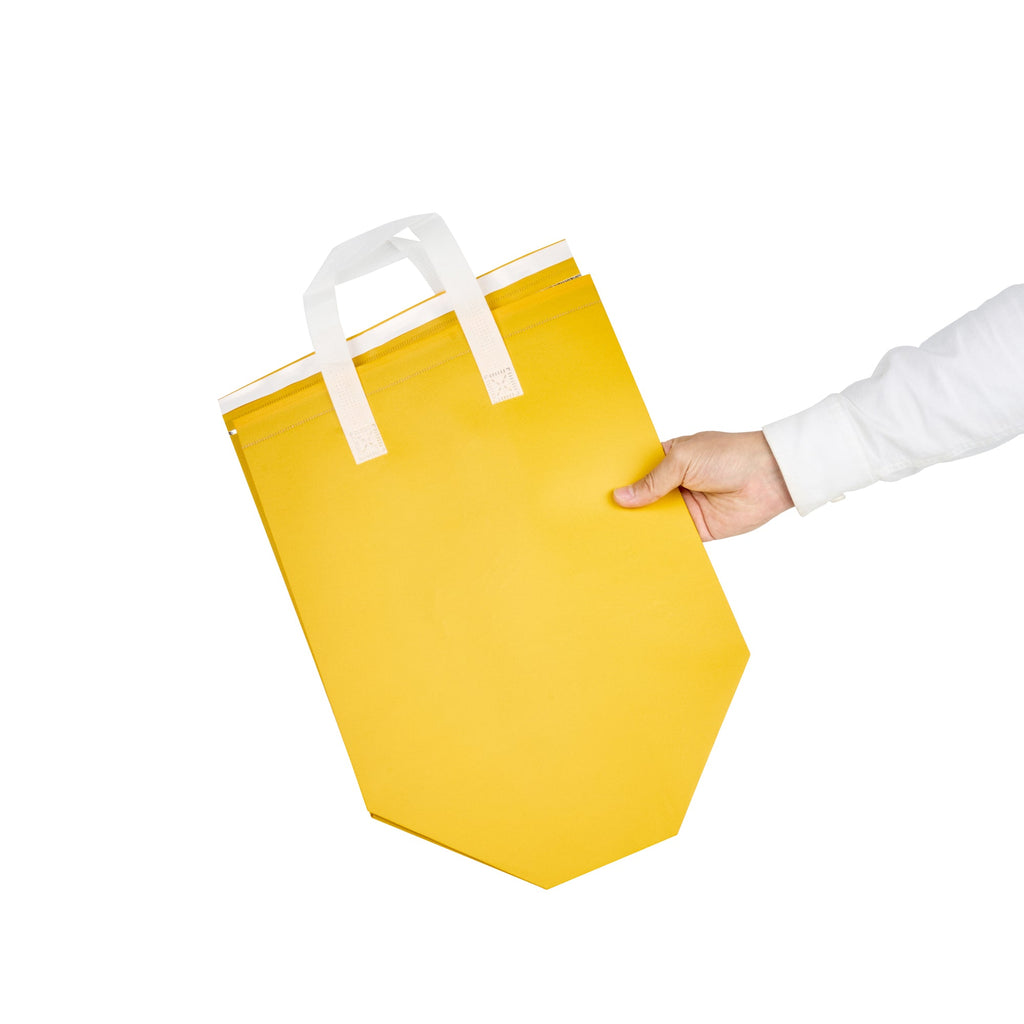 Bag Tek Yellow Insulated Take Out Bag - Tamper-Evident - 11 3/4" x 7 3/4" x 12 1/2" - 100 count box