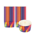 Panificio 22 oz Paper Angel Food Tube Pan - Colorful Abstract Waves, Greaseproof - 4 1/2" x 4 1/2" x 2 3/4" - 100 count box