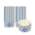 Panificio 22 oz Paper Angel Food Tube Pan - Floral, Greaseproof - 4 1/2" x 4 1/2" x 2 3/4" - 900 count box