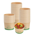 Sustain 8 oz Round Kraft Paper Soup Container - Compostable - 3 1/2" x 3 1/2" x 2 1/2" - 200 count box