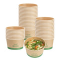 Sustain 12 oz Round Kraft Paper Soup Container - Compostable - 4 1/2" x 4 1/2" x 2 1/2" - 200 count box