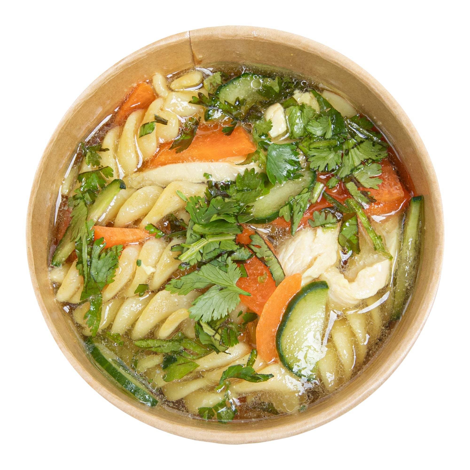Sustain 12 oz Round Kraft Paper Soup Container - Compostable - 4 1/2" x 4 1/2" x 2 1/2" - 25 count box