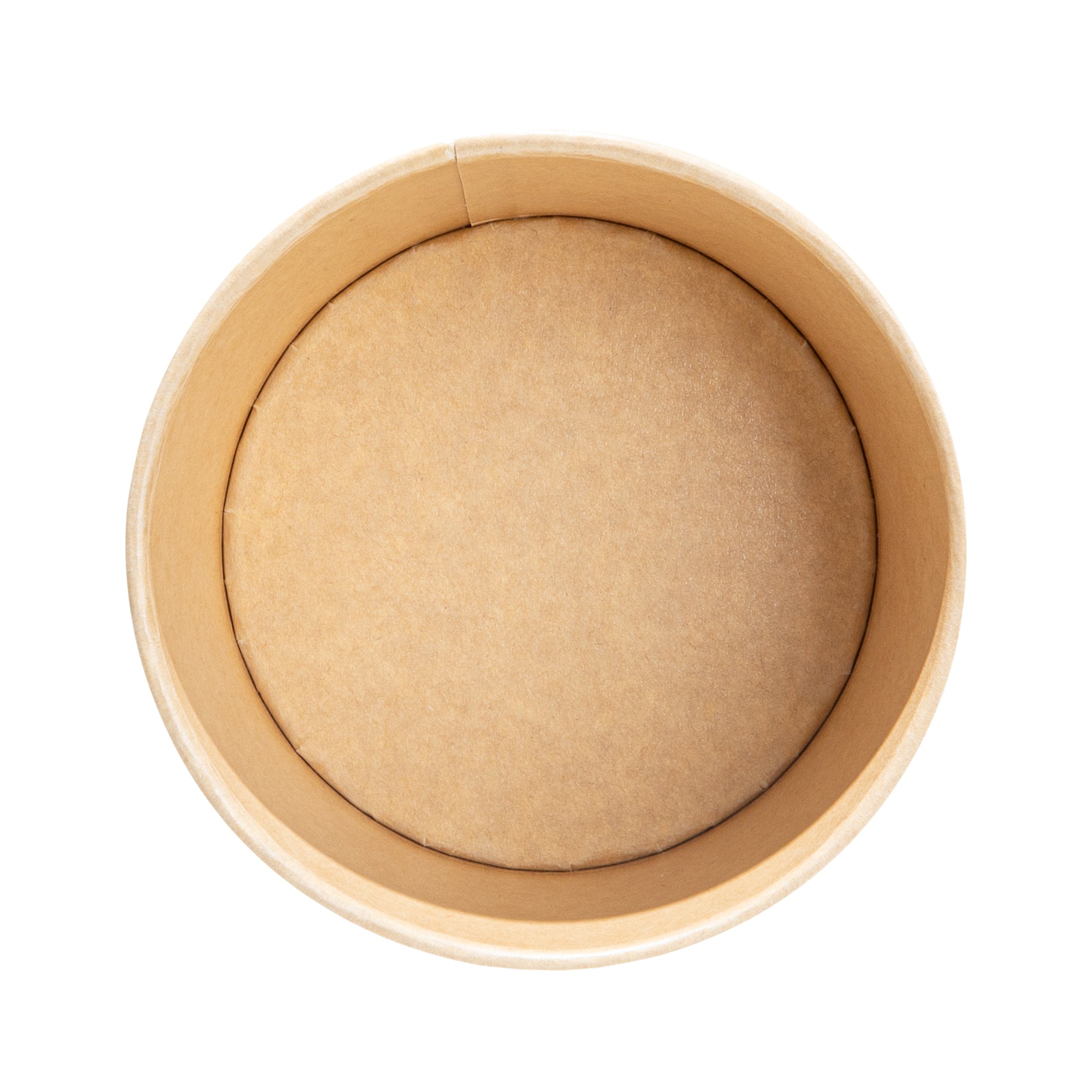 Sustain 12 oz Round Kraft Paper Soup Container - Compostable - 4 1/2" x 4 1/2" x 2 1/2" - 25 count box