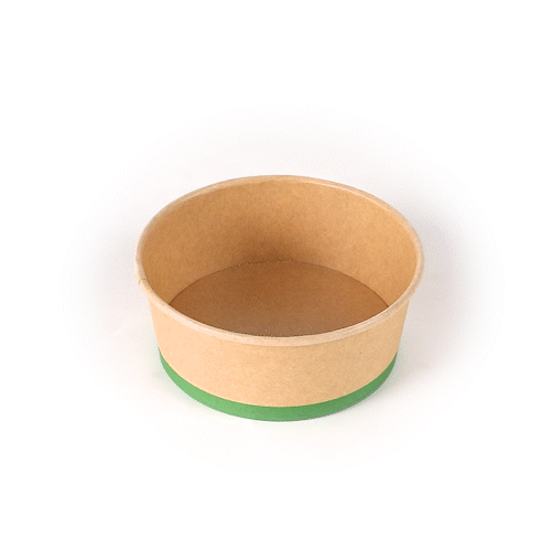 Sustain 25 oz Round Kraft Paper Take Out Container - Compostable - 5 3/4" x 5 3/4" x 2 1/4" - 200 count box