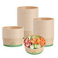 Sustain 37 oz Round Kraft Paper Take Out Container - Compostable - 6 1/2" x 6 1/2" x 2 1/2" - 200 count box
