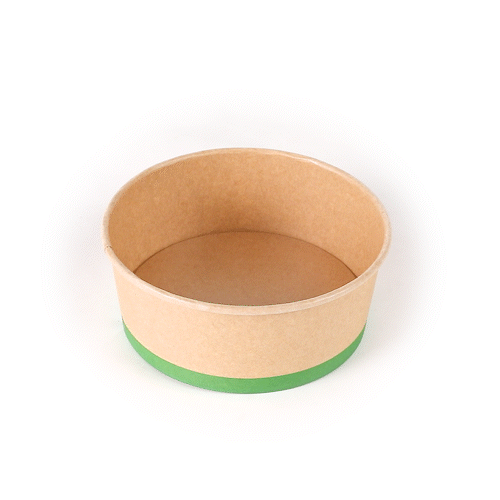 Sustain 37 oz Round Kraft Paper Take Out Container - Compostable - 6 1/2" x 6 1/2" x 2 1/2" - 50 count box