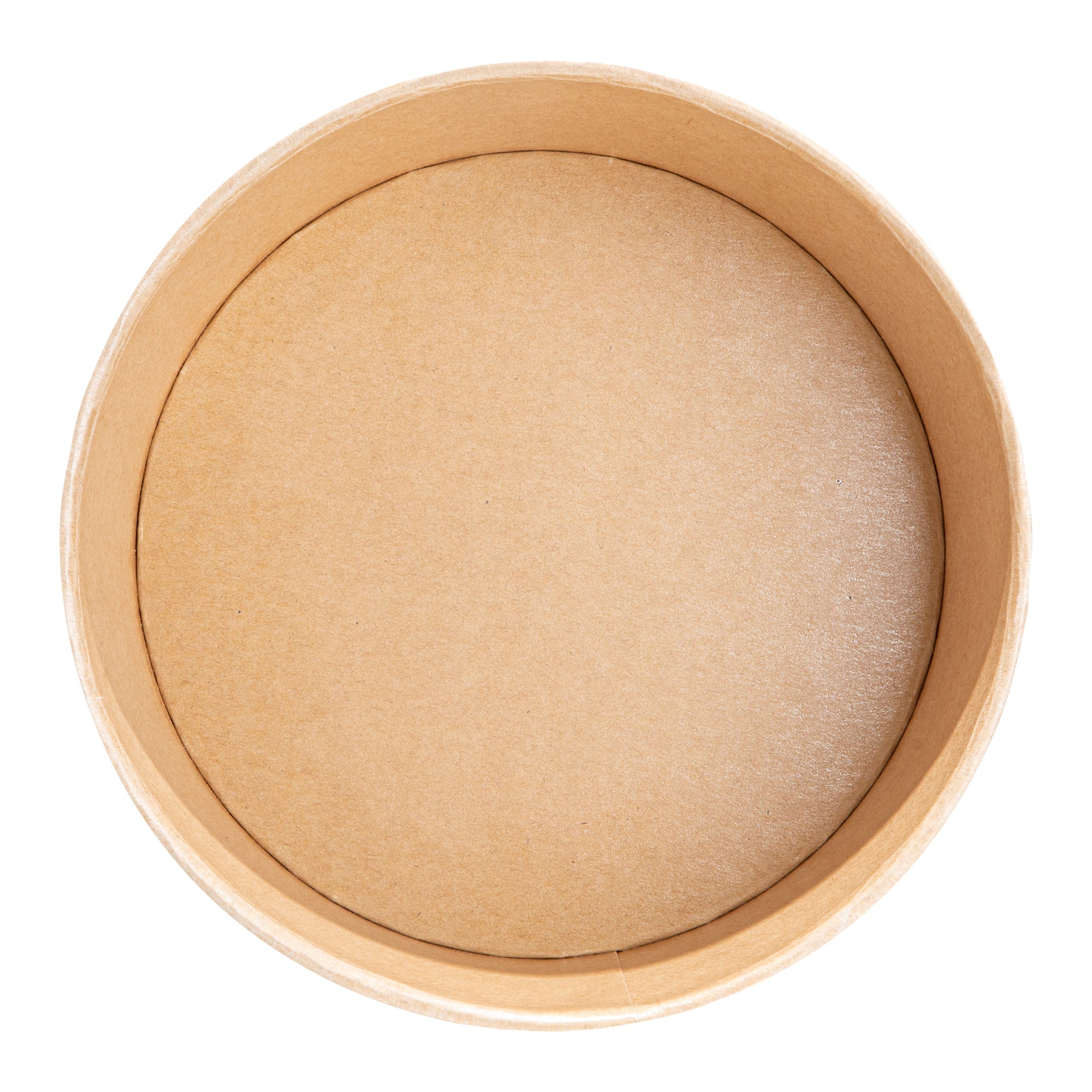 Sustain 50 oz Round Kraft Paper Take Out Container - Compostable - 7 1/4" x 7 1/4" x 2 3/4" - 200 count box