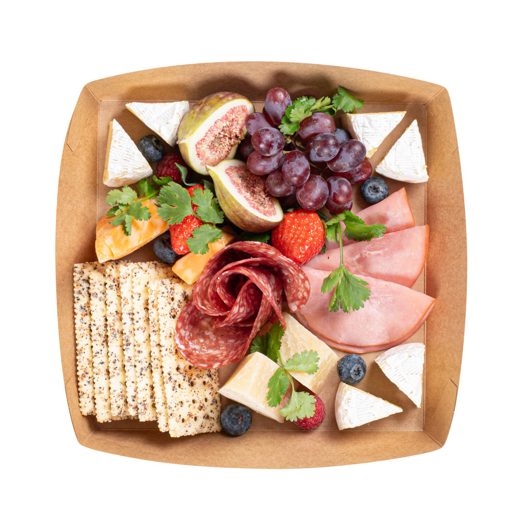 Cater Tek Kraft Paper Insert - Fits Square Catering Box - 9 3/4" x 9 3/4'' x 1 1/2'' - 10 count box