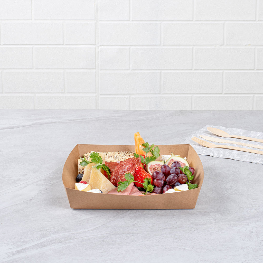Cater Tek Kraft Paper Insert - Fits Square Catering Box - 9 3/4" x 9 3/4'' x 1 1/2'' - 100 count box