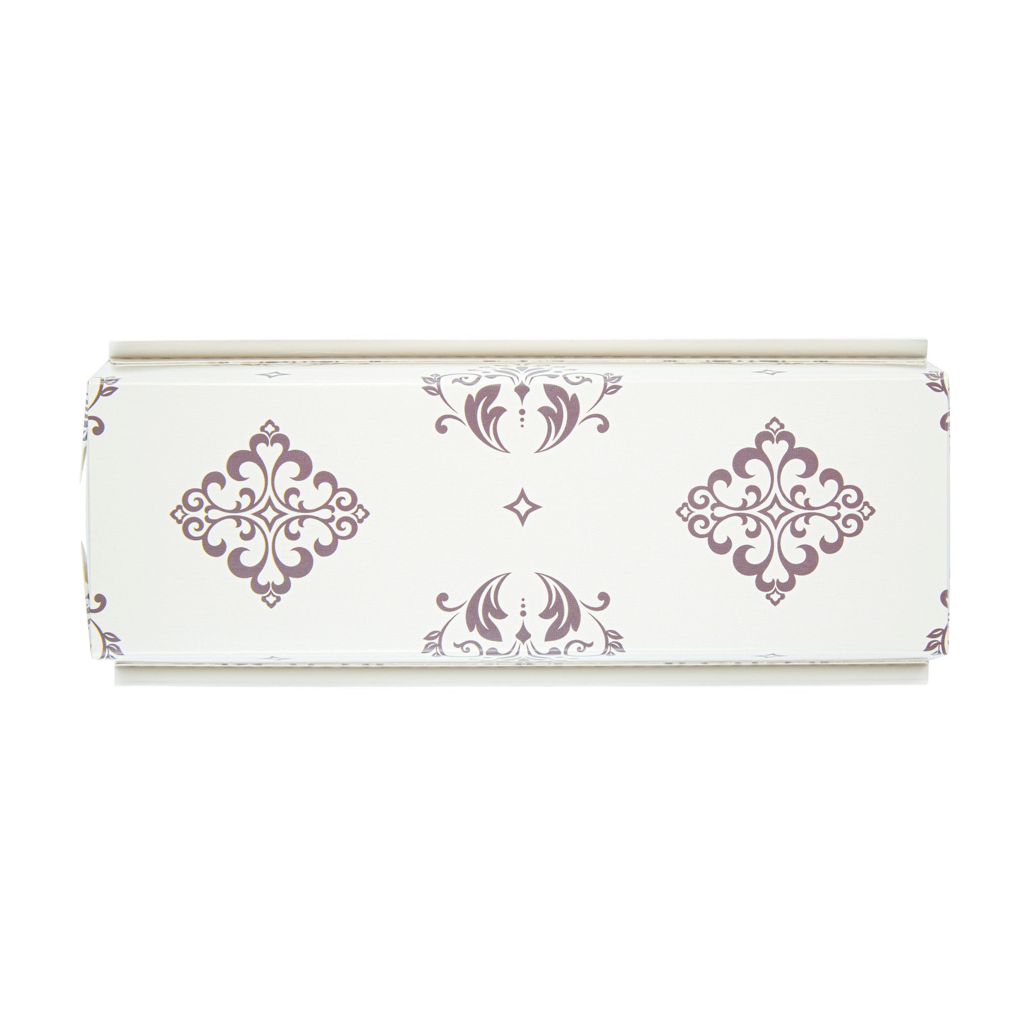 Bake Tek 42 oz Beige Vintage Floral Paper Baking Loaf Pan - Greaseproof - 10" x 3 1/2" x 2 1/2" - 100 count box