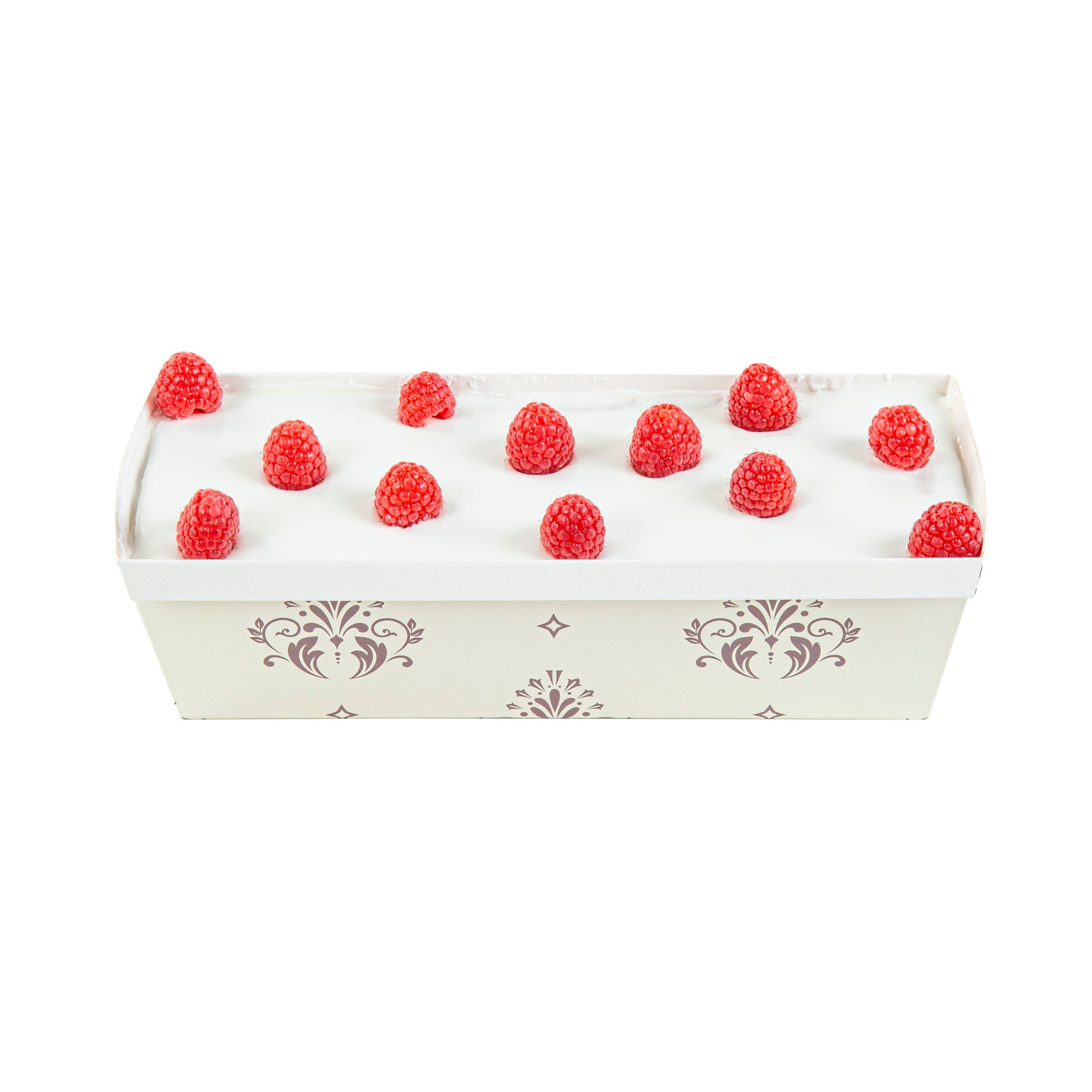 Bake Tek 54 oz Beige Vintage Floral Paper Baking Loaf Pan - Greaseproof - 10 1/4" x 4" x 2 3/4" - 100 count box