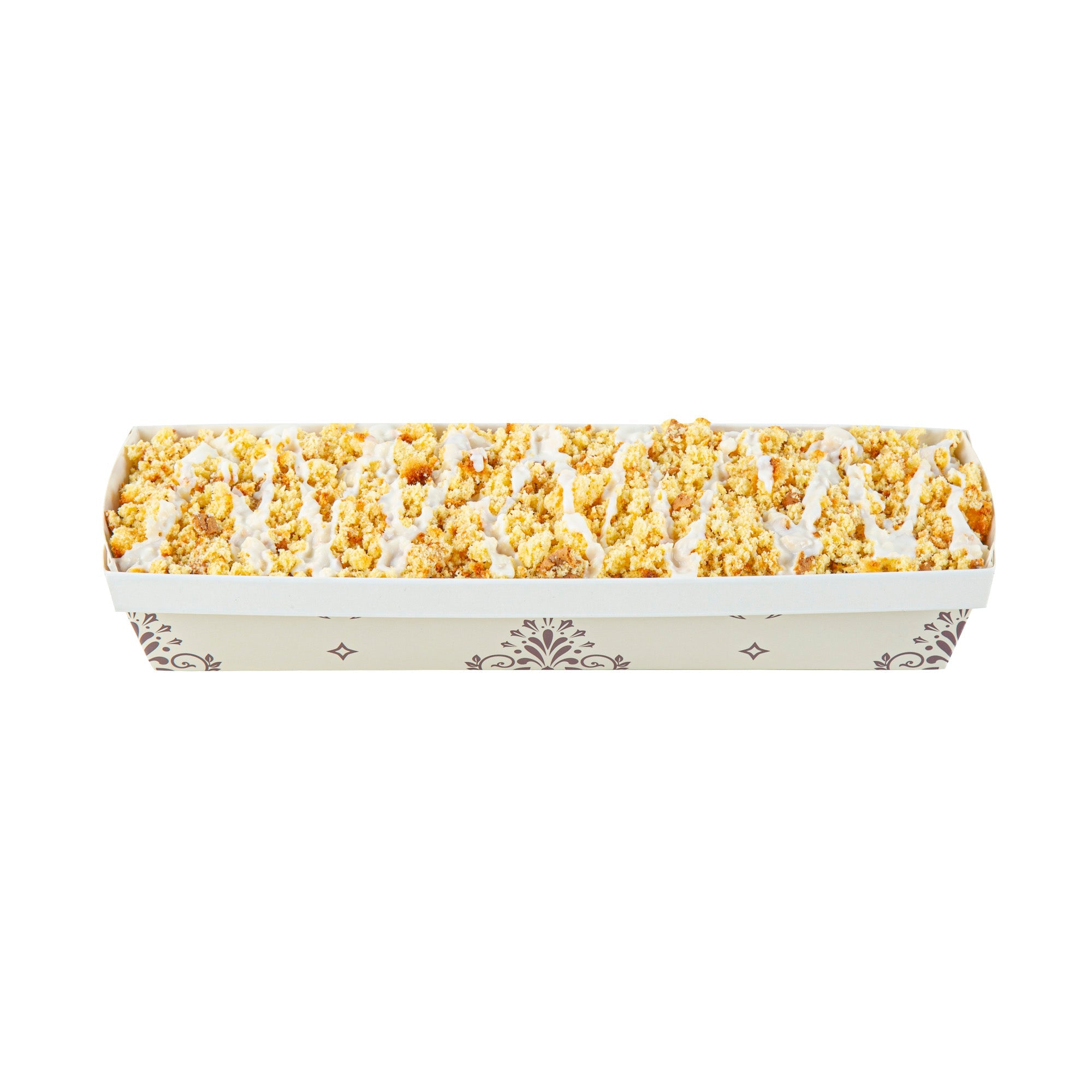 Bake Tek 32 oz Beige Vintage Floral Paper Baking Loaf Pan - Greaseproof - 11" x 3 1/4" x 2" - 100 count box