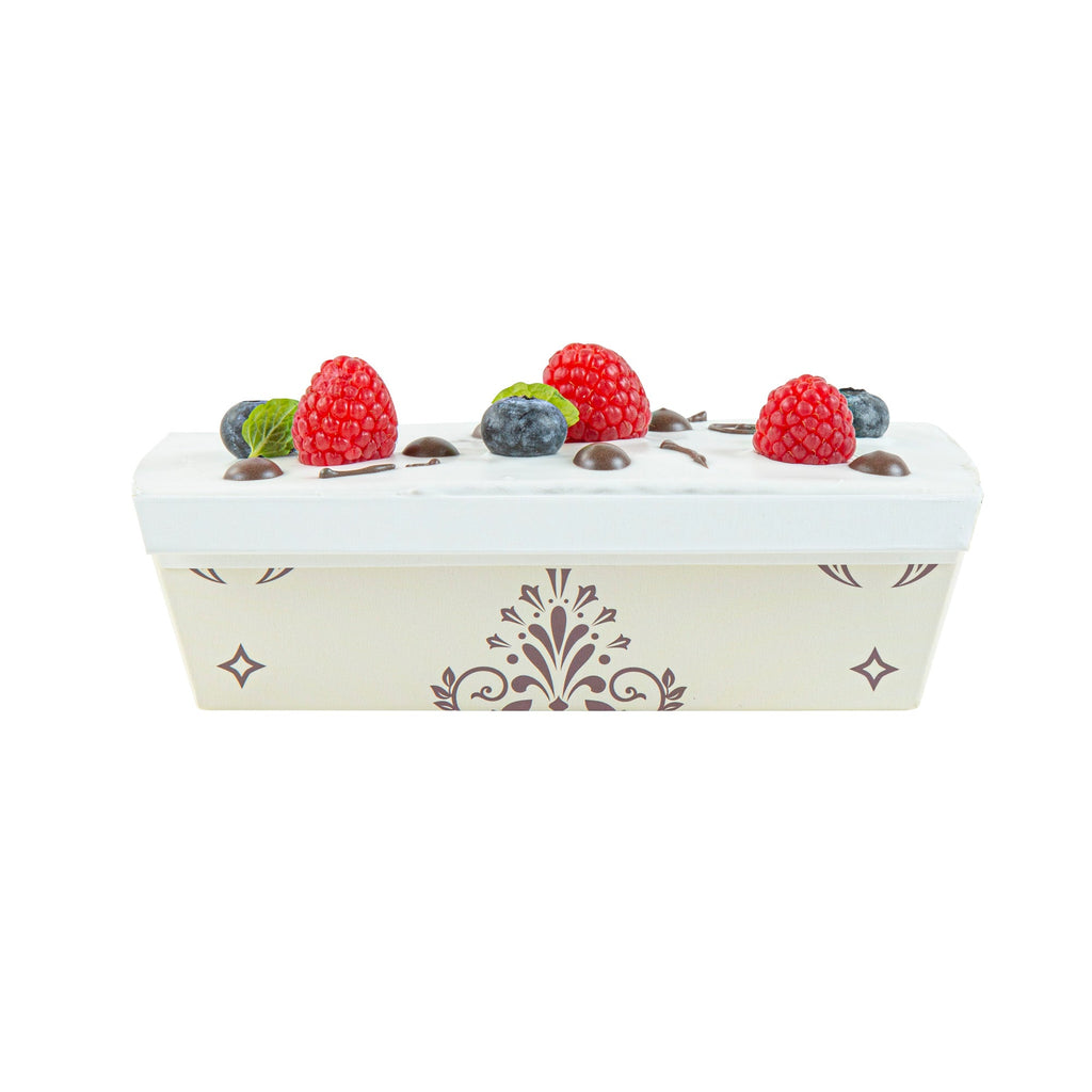 Bake Tek 13 oz Beige Vintage Floral Paper Baking Loaf Pan - Greaseproof - 7" x 3 1/4" x 2" - 100 count box