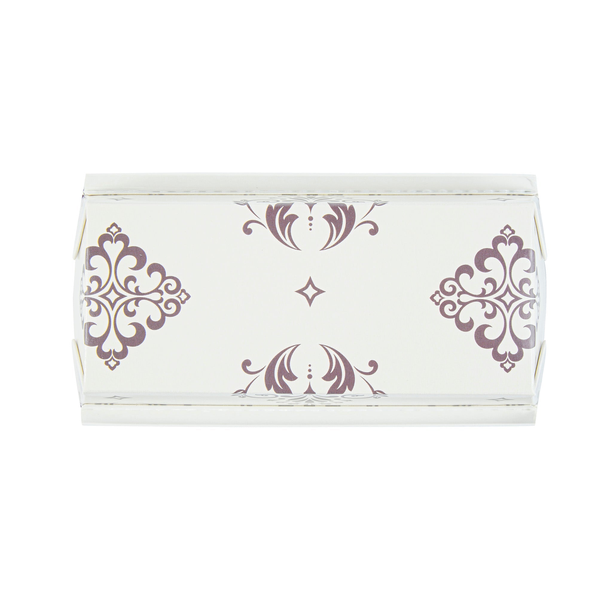 Bake Tek 13 oz Beige Vintage Floral Paper Baking Loaf Pan - Greaseproof - 7" x 3 1/4" x 2" - 100 count box