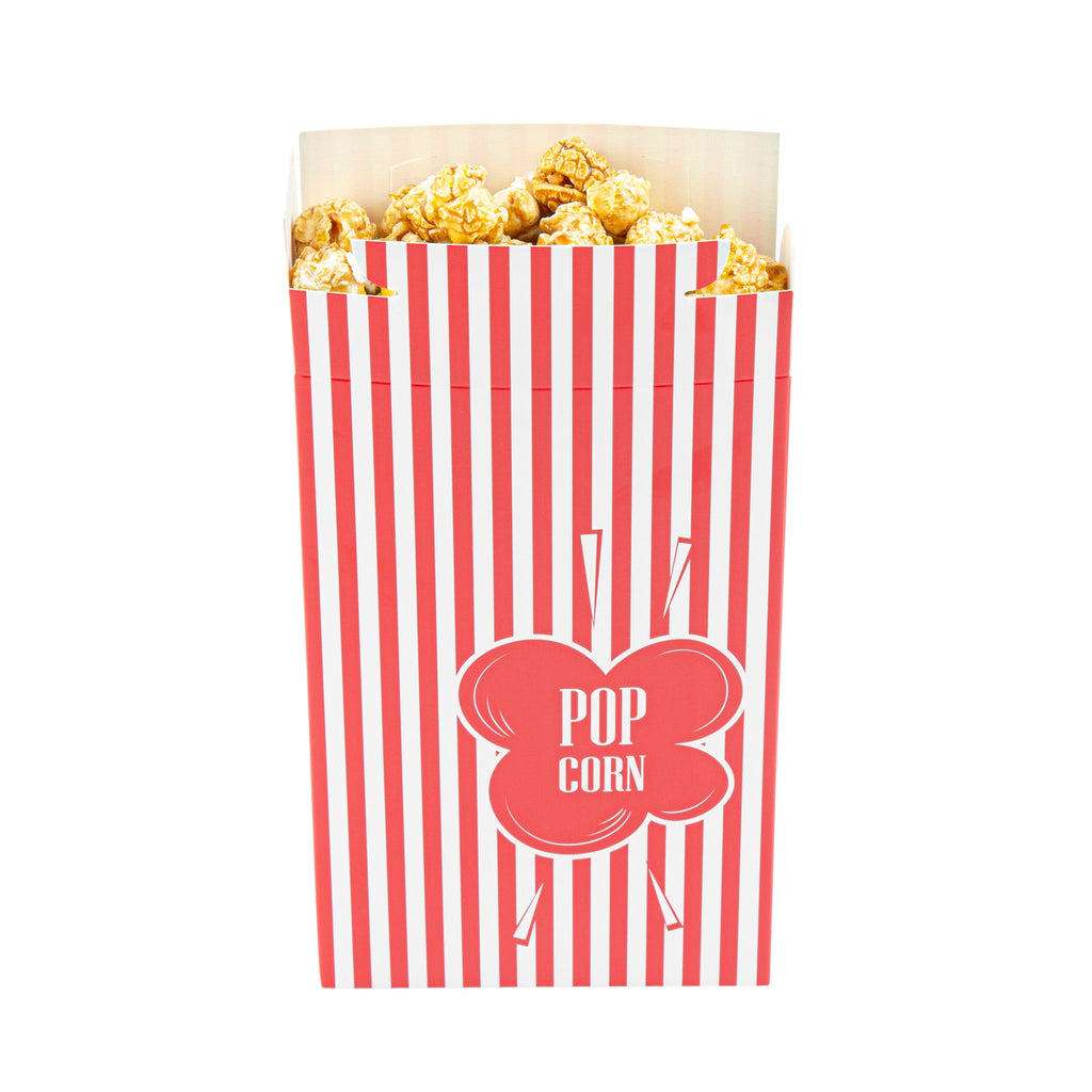 Bio Tek 1.25 oz Red Paper Popcorn Box - 4 3/4" x 2" x 7 1/2" - 400 count box