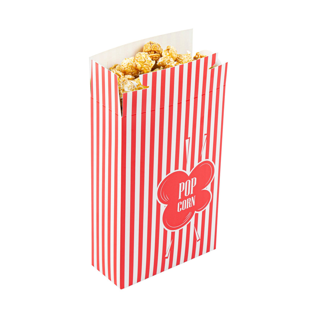 Bio Tek 1.25 oz Red Paper Popcorn Box - 4 3/4" x 2" x 7 1/2" - 400 count box