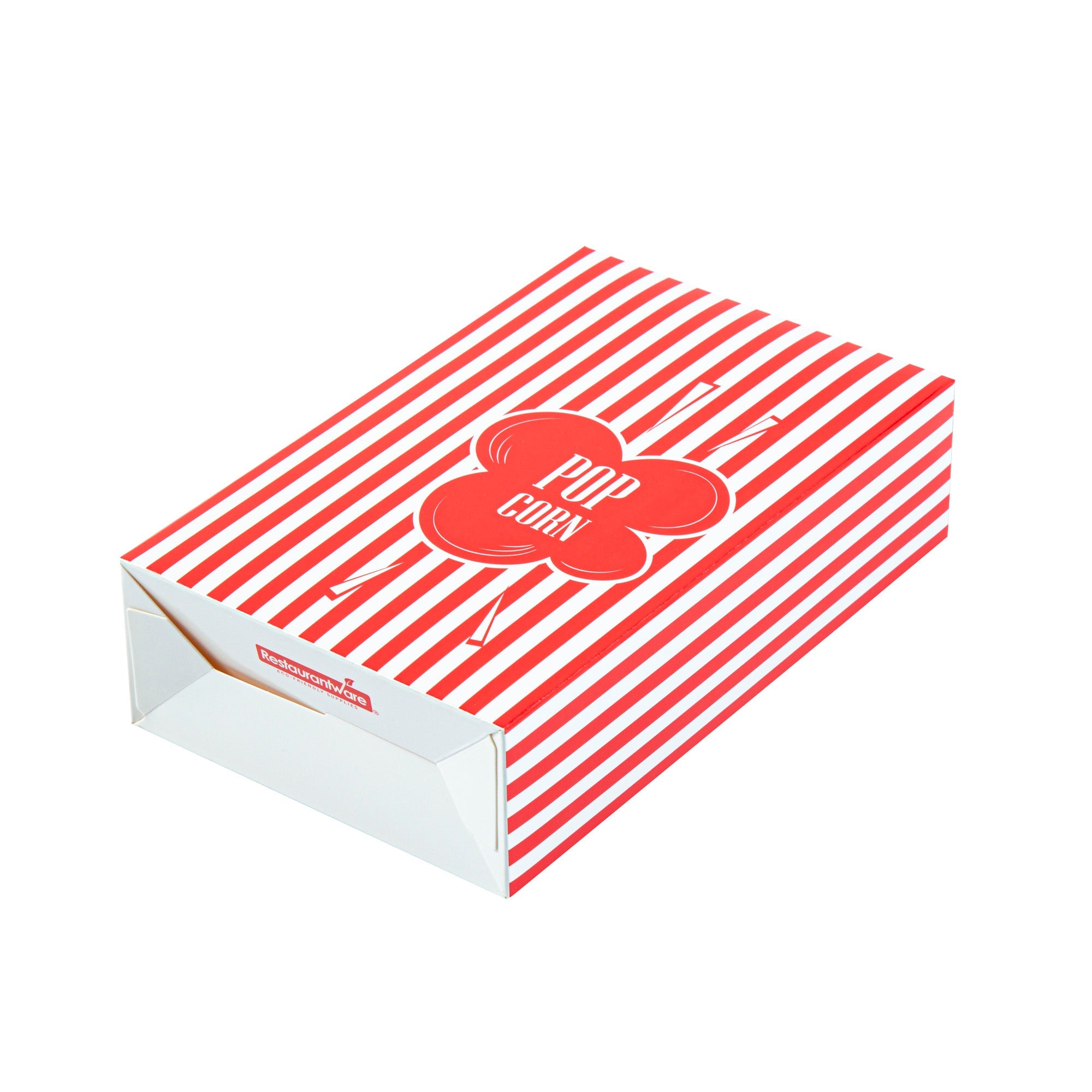 Bio Tek 1.25 oz Red Paper Popcorn Box - 4 3/4" x 2" x 7 1/2" - 400 count box