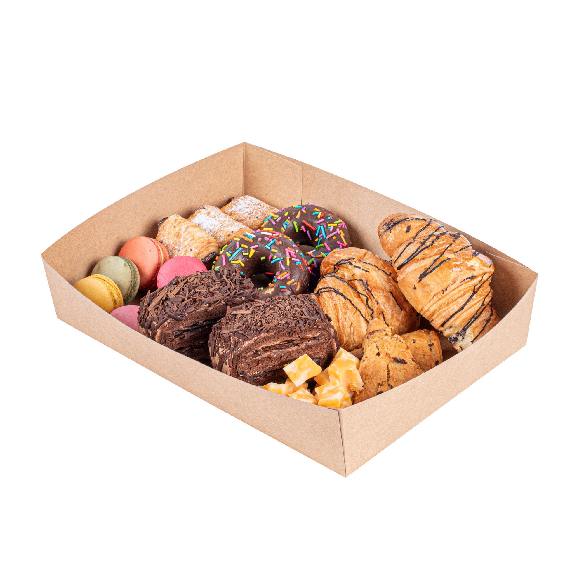 Cater Tek Kraft Paper Insert - Fits Rectangle Catering Box - 13 1/2" x 9 1/4" x 2 1/2" - 10 count box