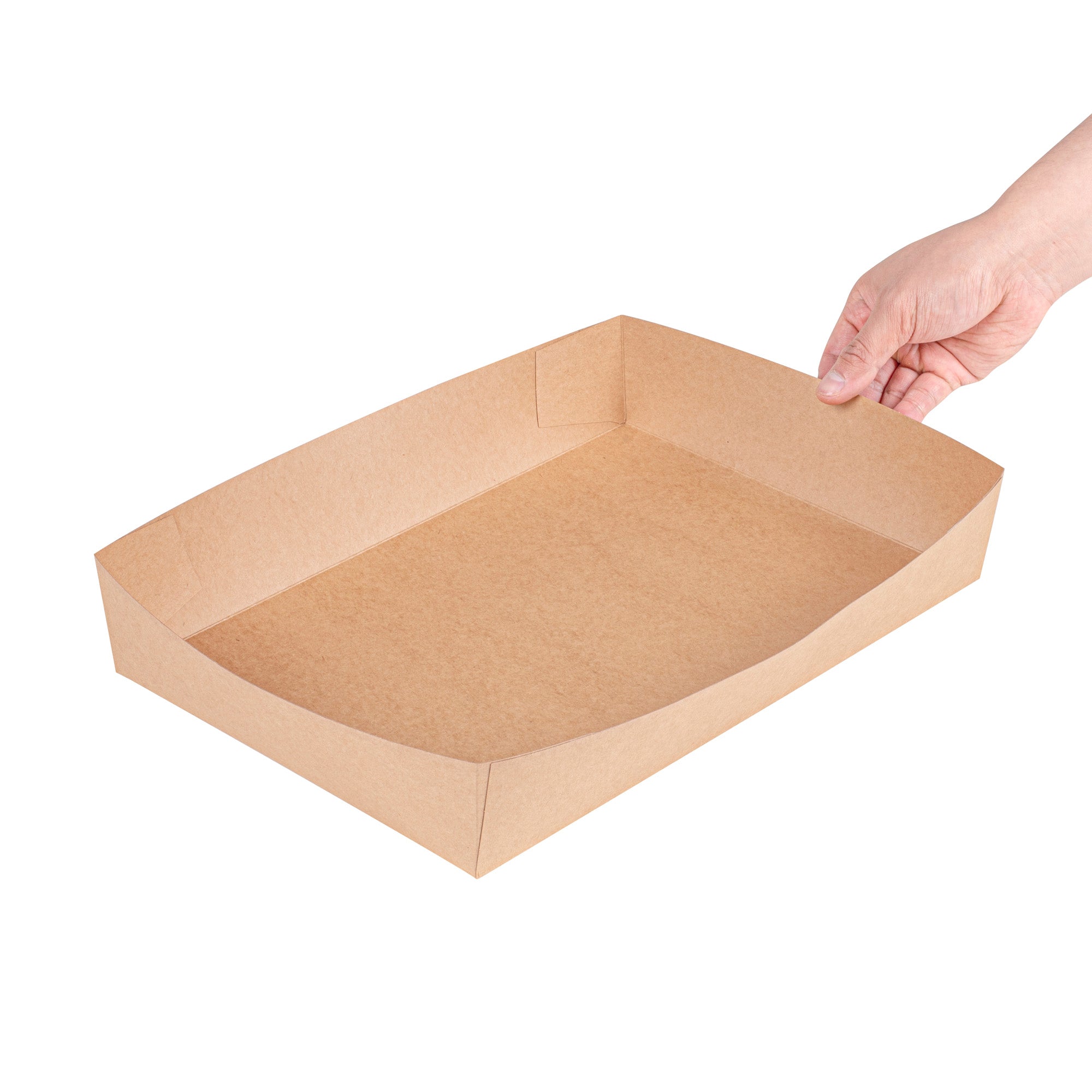 Cater Tek Kraft Paper Insert - Fits Rectangle Catering Box - 13 1/2" x 9 1/4" x 2 1/2" - 100 count box