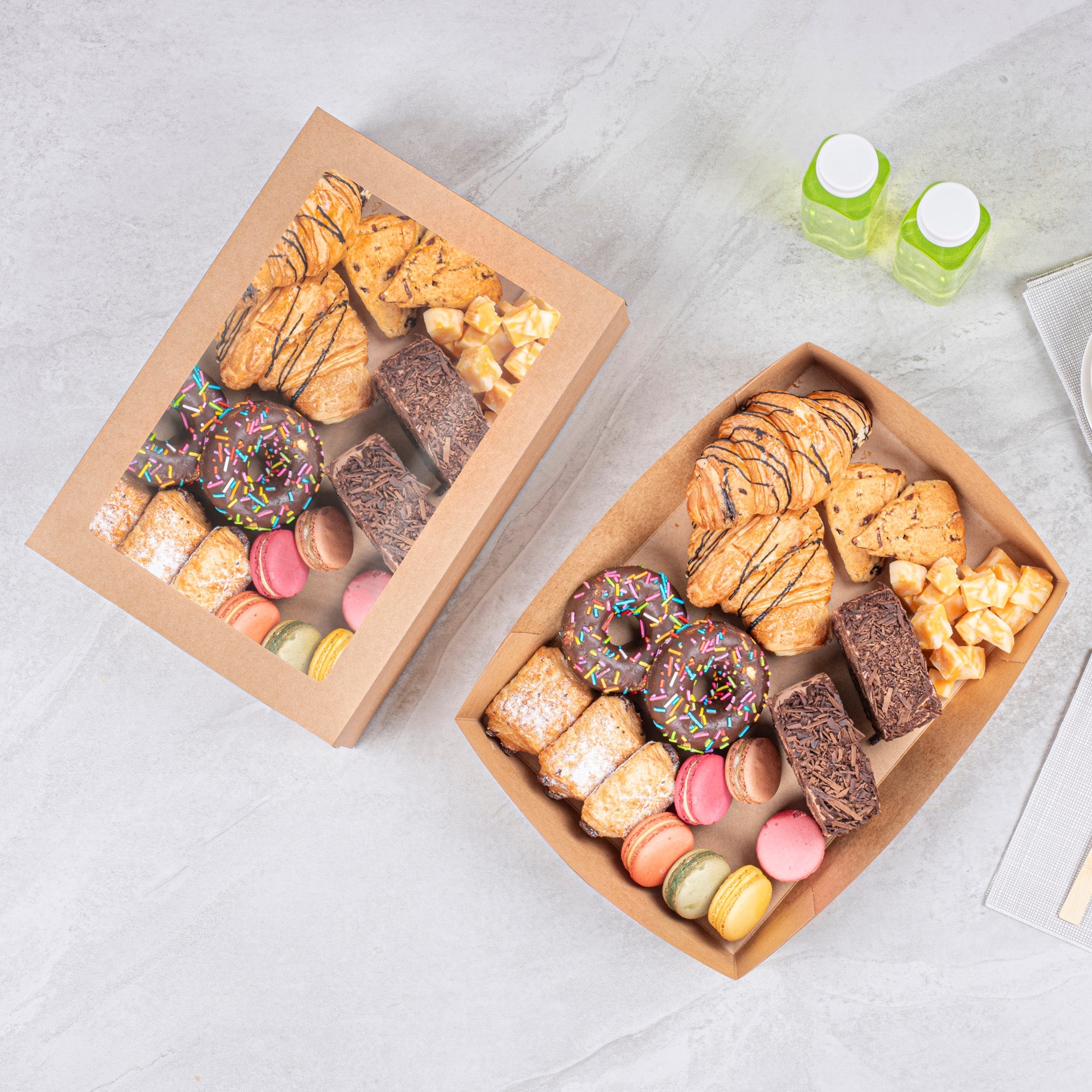 Cater Tek Kraft Paper Insert - Fits Rectangle Catering Box - 13 1/2" x 9 1/4" x 2 1/2" - 100 count box
