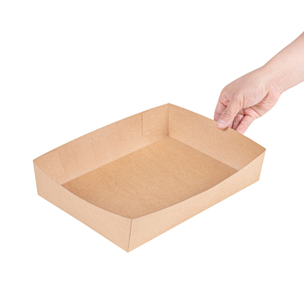 Cater Tek Kraft Paper Insert - Fits Rectangle Catering Box - 11 1/2" x 8 1/4" x 2 1/2" - 20 count box