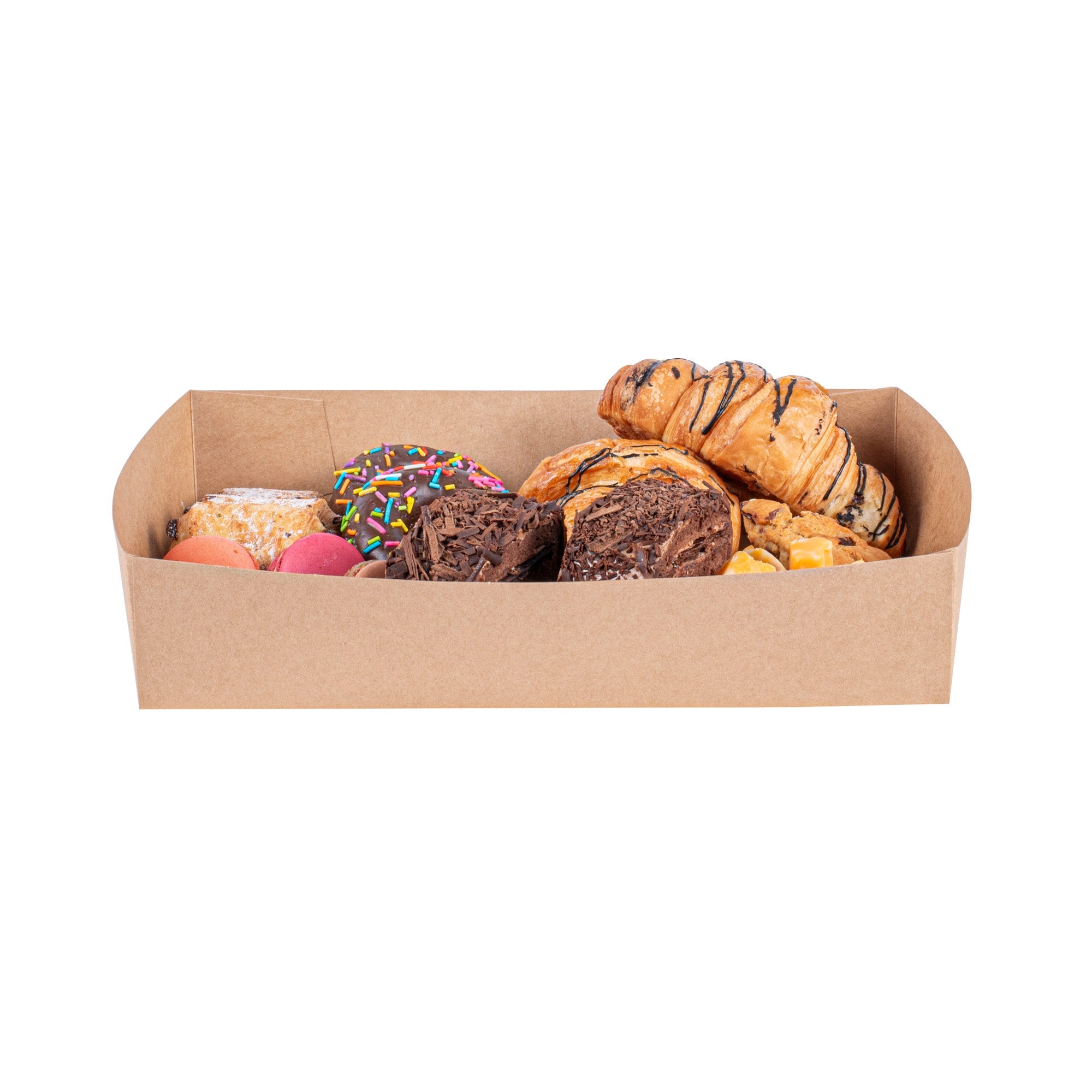Cater Tek Kraft Paper Insert - Fits Rectangle Catering Box - 11 1/2" x 8 1/4" x 2 1/2" - 20 count box