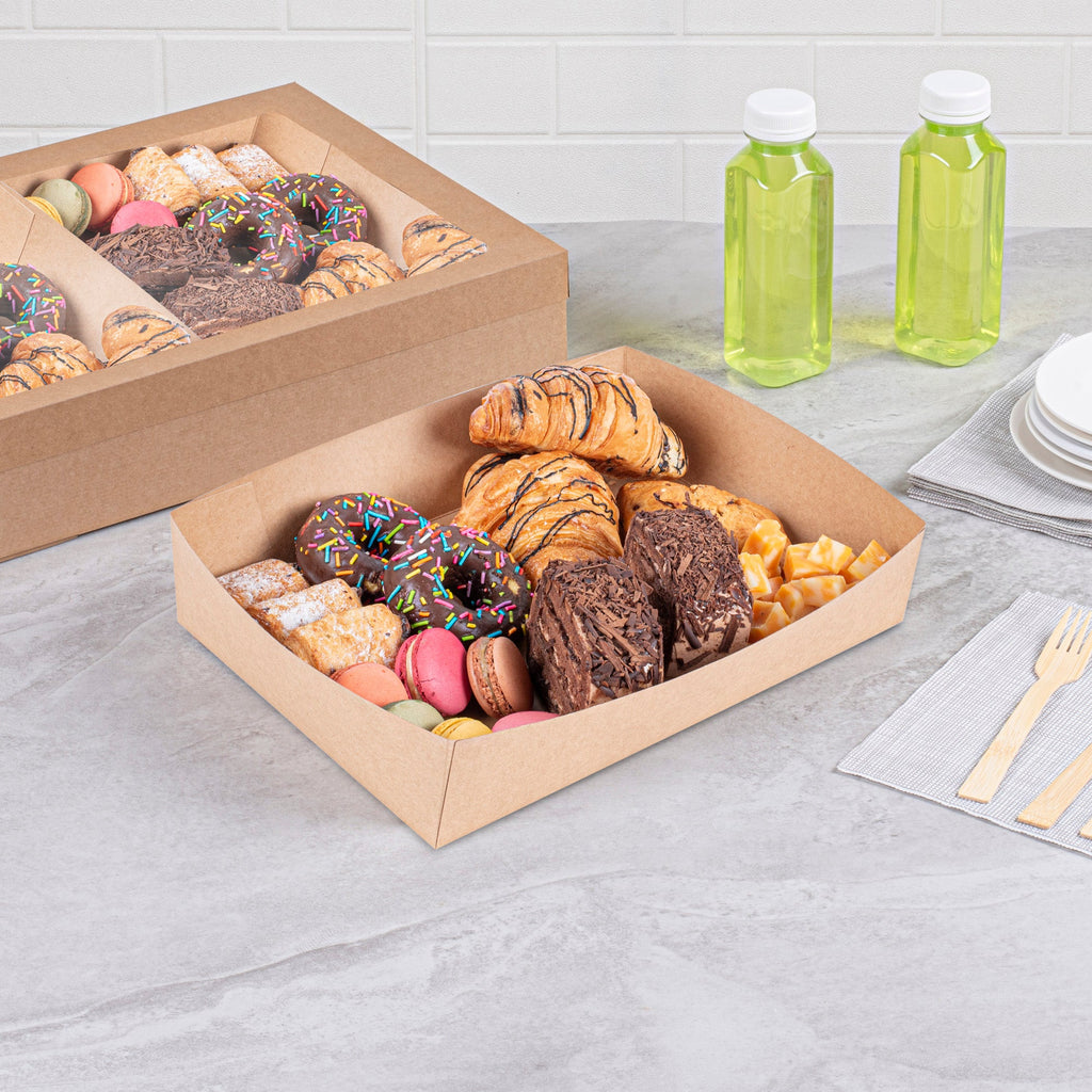 Cater Tek Kraft Paper Insert - Fits Rectangle Catering Box - 11 1/2" x 8 1/4" x 2 1/2" - 200 count box