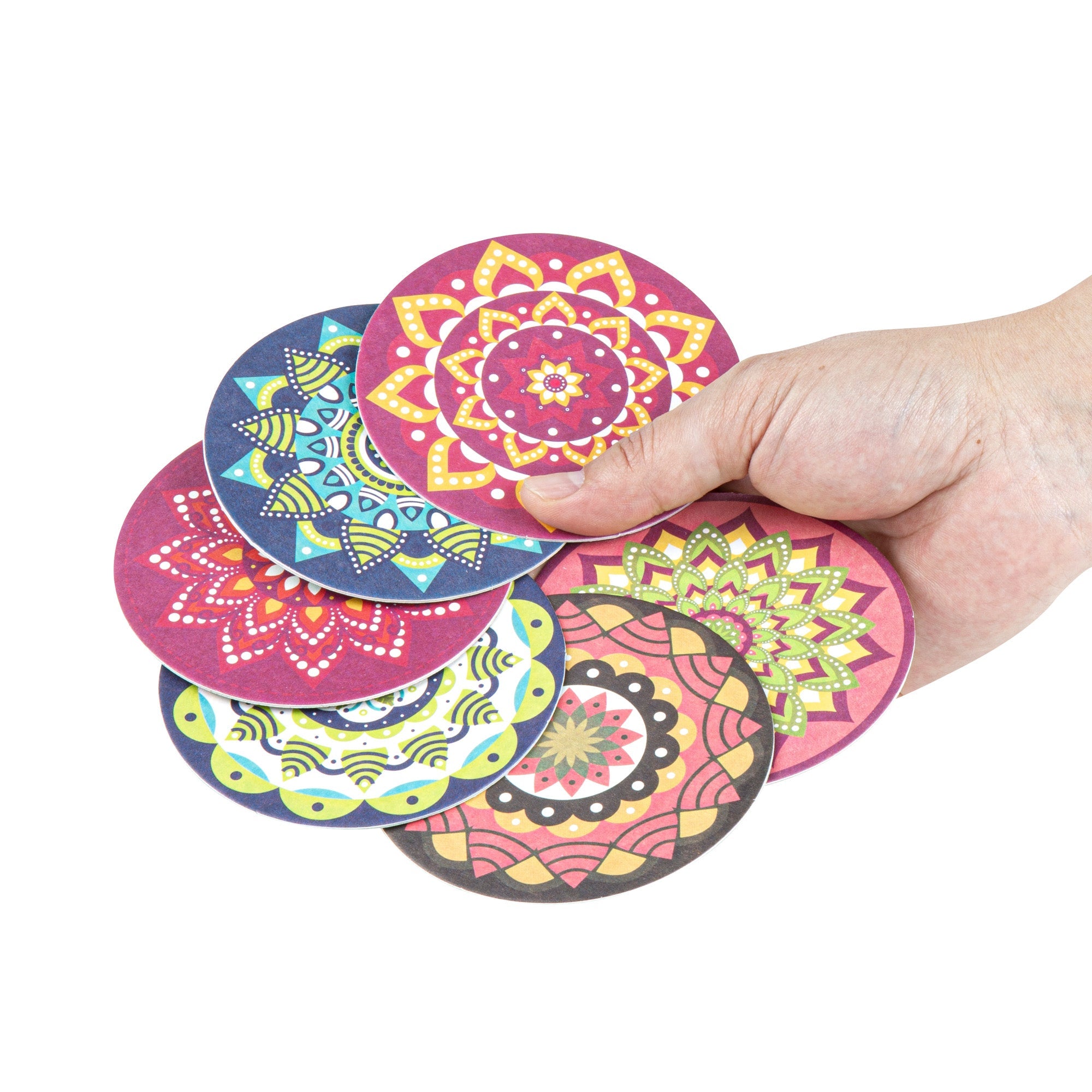 Bar Lux Round Floral Paper Coaster - 6 Assorted Designs - 3 1/2" - 480 count box