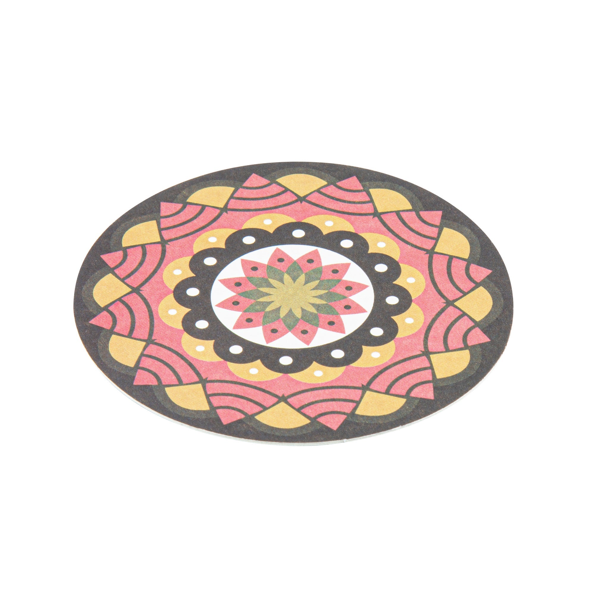 Bar Lux Round Floral Paper Coaster - 6 Assorted Designs - 3 1/2" - 480 count box