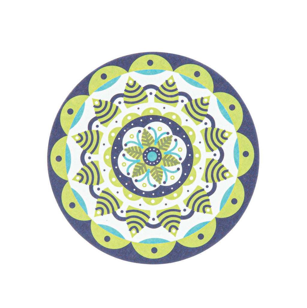 Bar Lux Round Floral Paper Coaster - 6 Assorted Designs - 3 1/2" - 480 count box