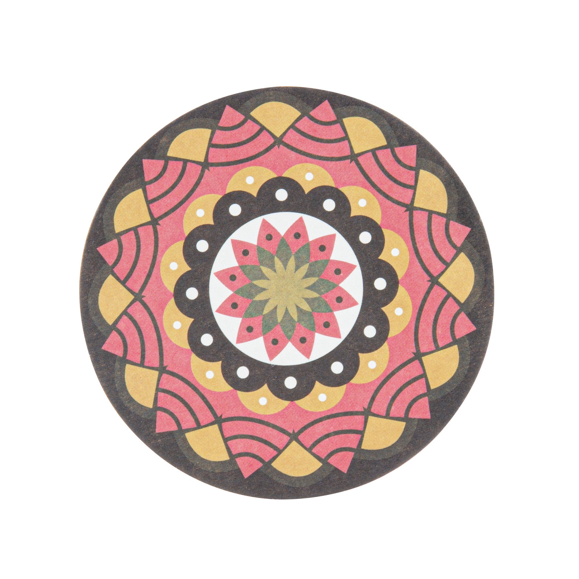 Bar Lux Round Floral Paper Coaster - 6 Assorted Designs - 3 1/2" - 480 count box