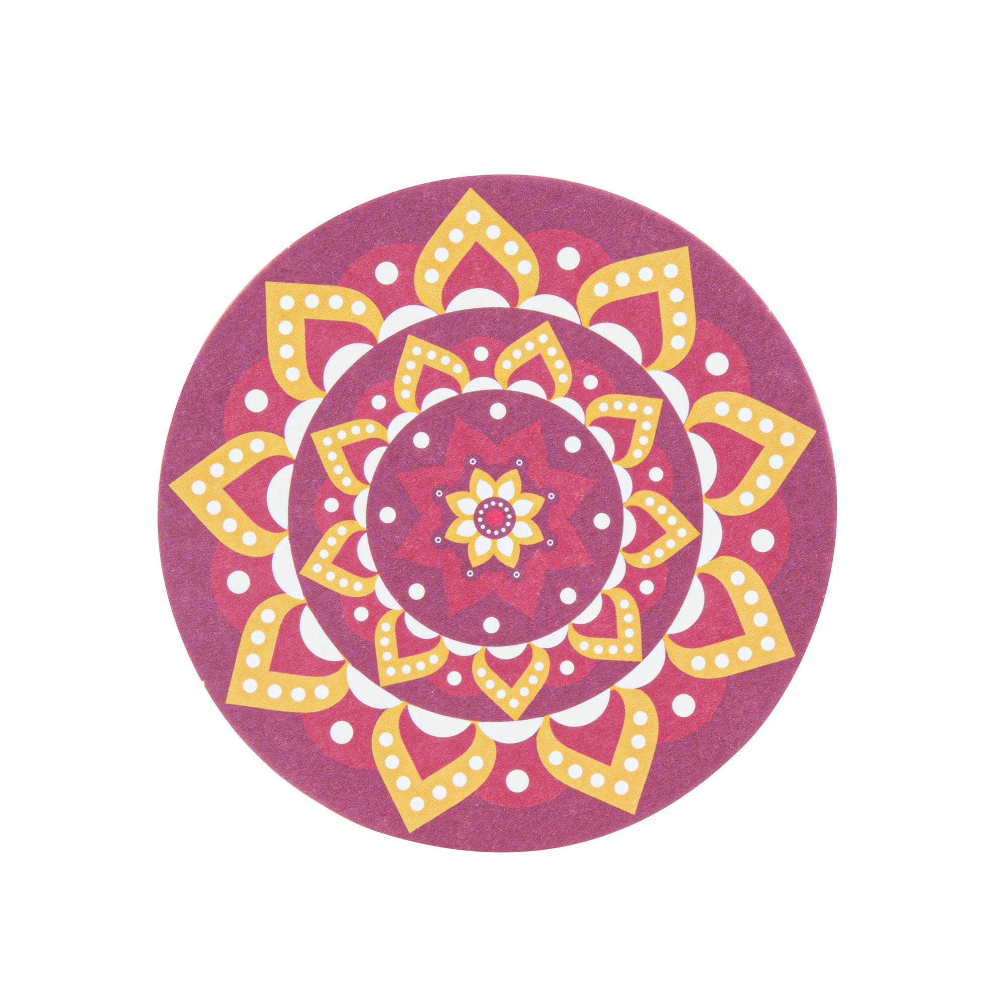 Bar Lux Round Floral Paper Coaster - 6 Assorted Designs - 3 1/2" - 480 count box