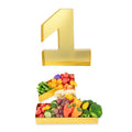 Chef 101 Gold Paper Charcuterie Fillable Number 1 Tray - 12" x 10" x 1 1/2" - 1 count box