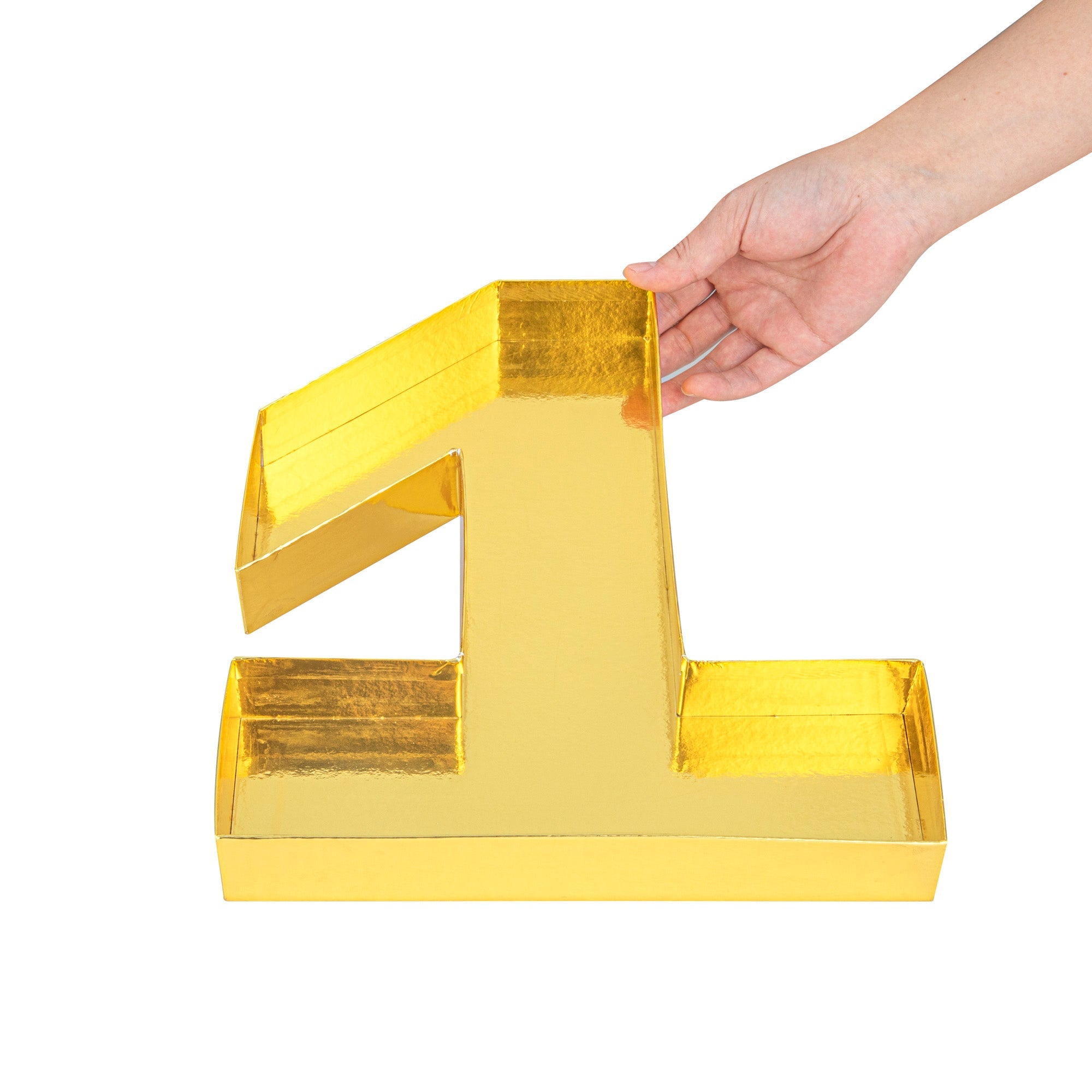 Chef 101 Gold Paper Charcuterie Fillable Number 1 Tray - 12" x 10" x 1 1/2" - 1 count box