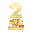 Chef 101 Gold Paper Charcuterie Fillable Number 2 Tray - 12" x 10" x 1 1/2" - 1 count box