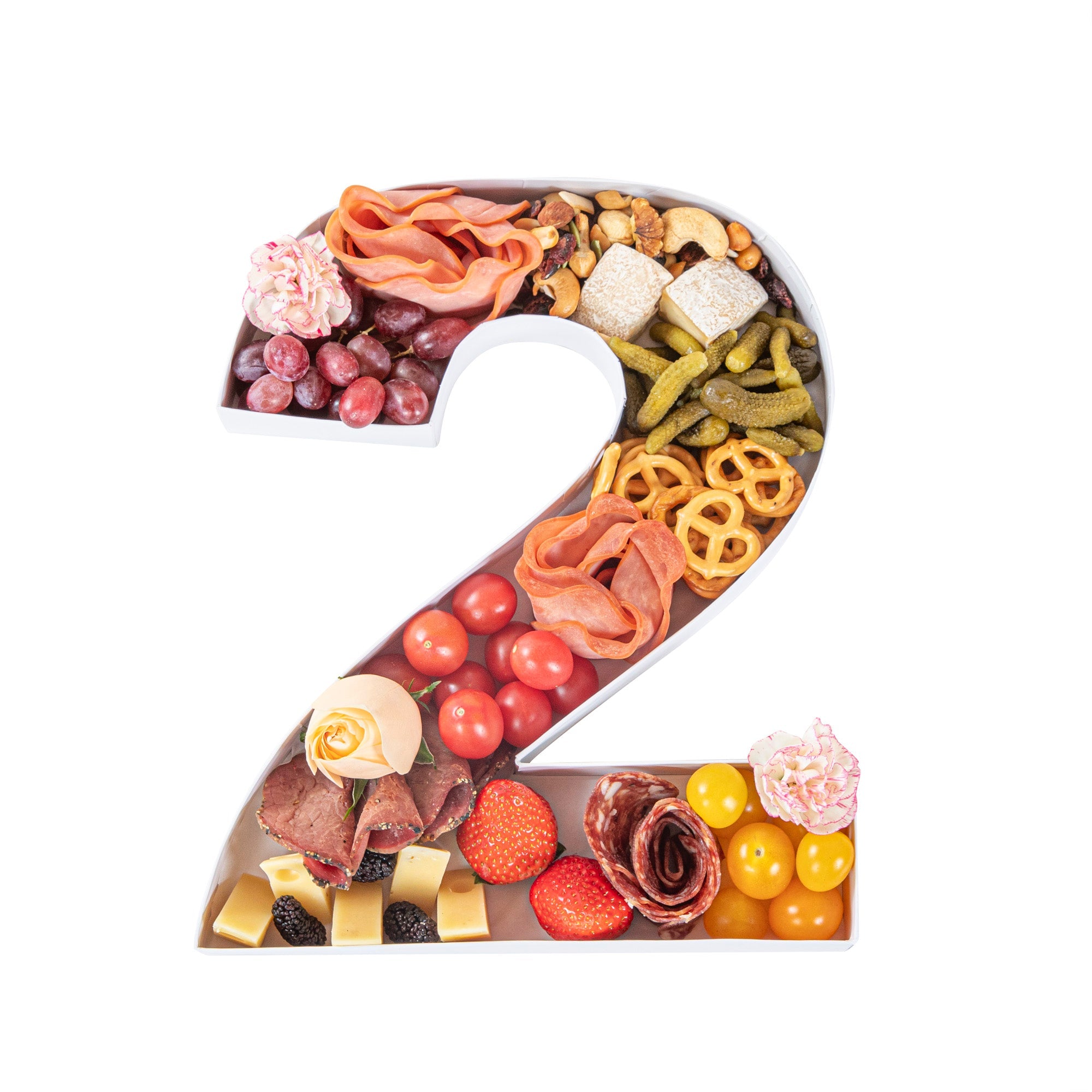 Chef 101 White Paper Charcuterie Fillable Number 2 Tray - 12" x 10" x 1 1/2" - 1 count box