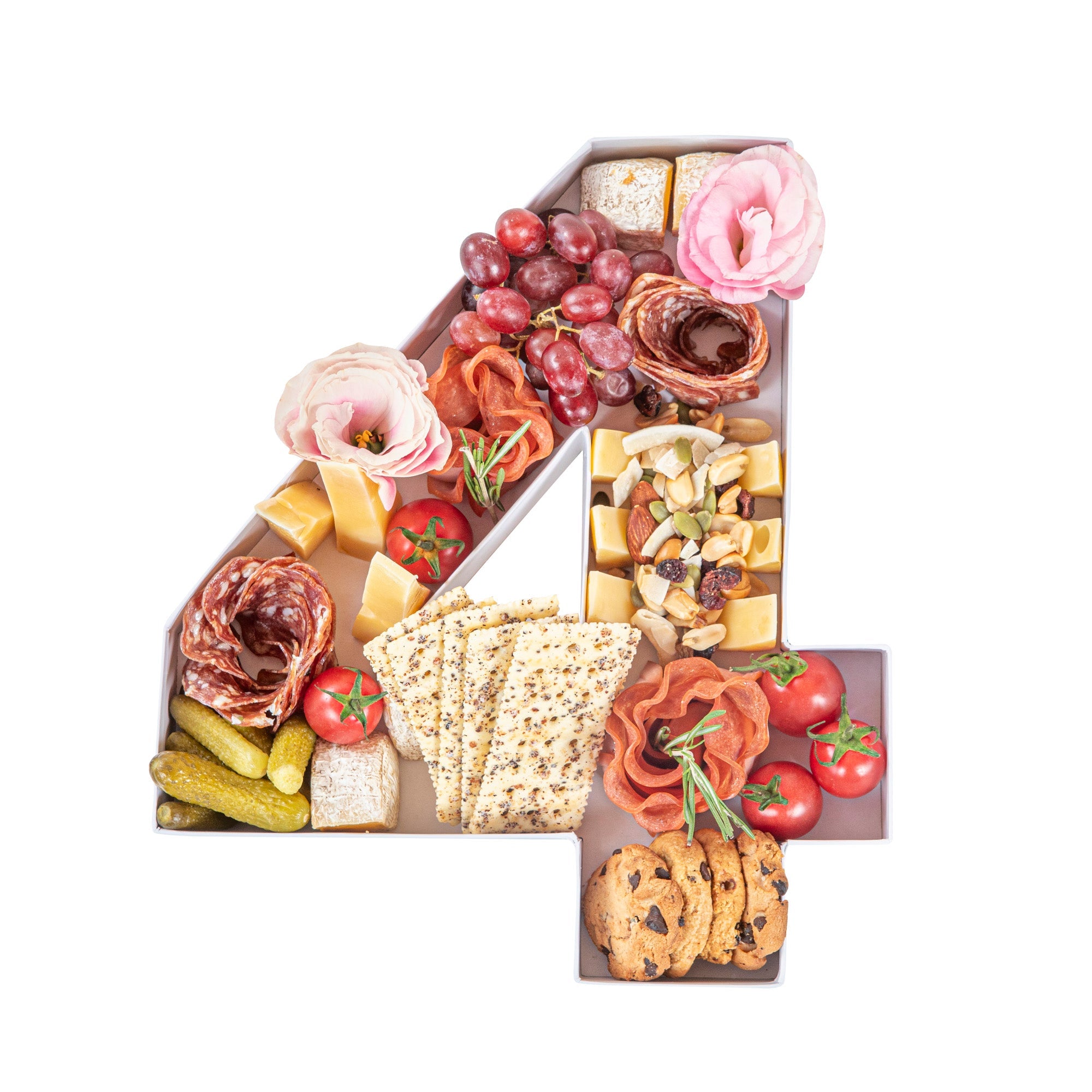 Chef 101 White Paper Charcuterie Fillable Number 4 Tray - 12" x 10" x 1 1/2" - 1 count box