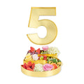 Chef 101 Gold Paper Charcuterie Fillable Number 5 Tray - 12" x 10" x 1 1/2" - 1 count box