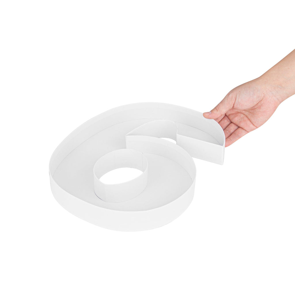 Chef 101 White Paper Charcuterie Fillable Number 6 Tray - 12" x 10" x 1 1/2" - 1 count box