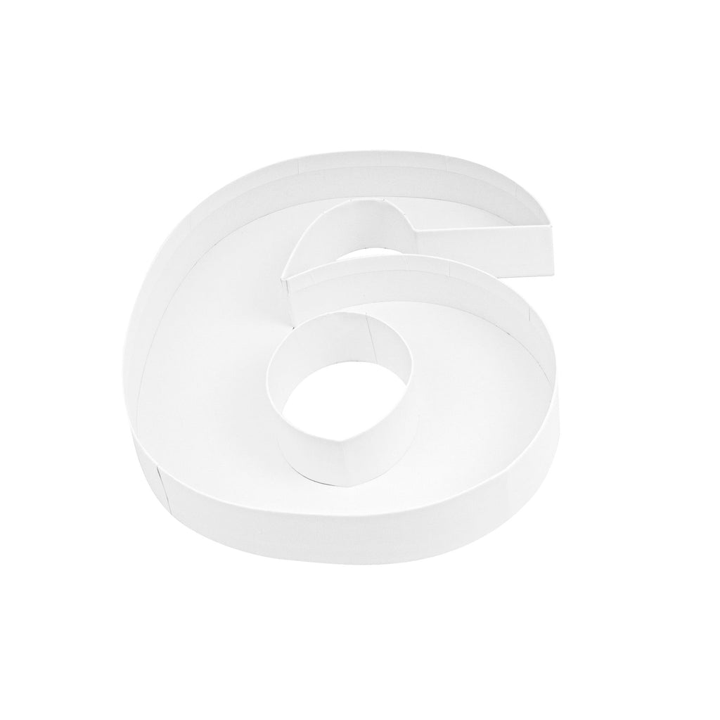 Chef 101 White Paper Charcuterie Fillable Number 6 Tray - 12" x 10" x 1 1/2" - 1 count box