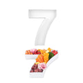 Chef 101 White Paper Charcuterie Fillable Number 7 Tray - 12" x 10" x 1 1/2" - 1 count box