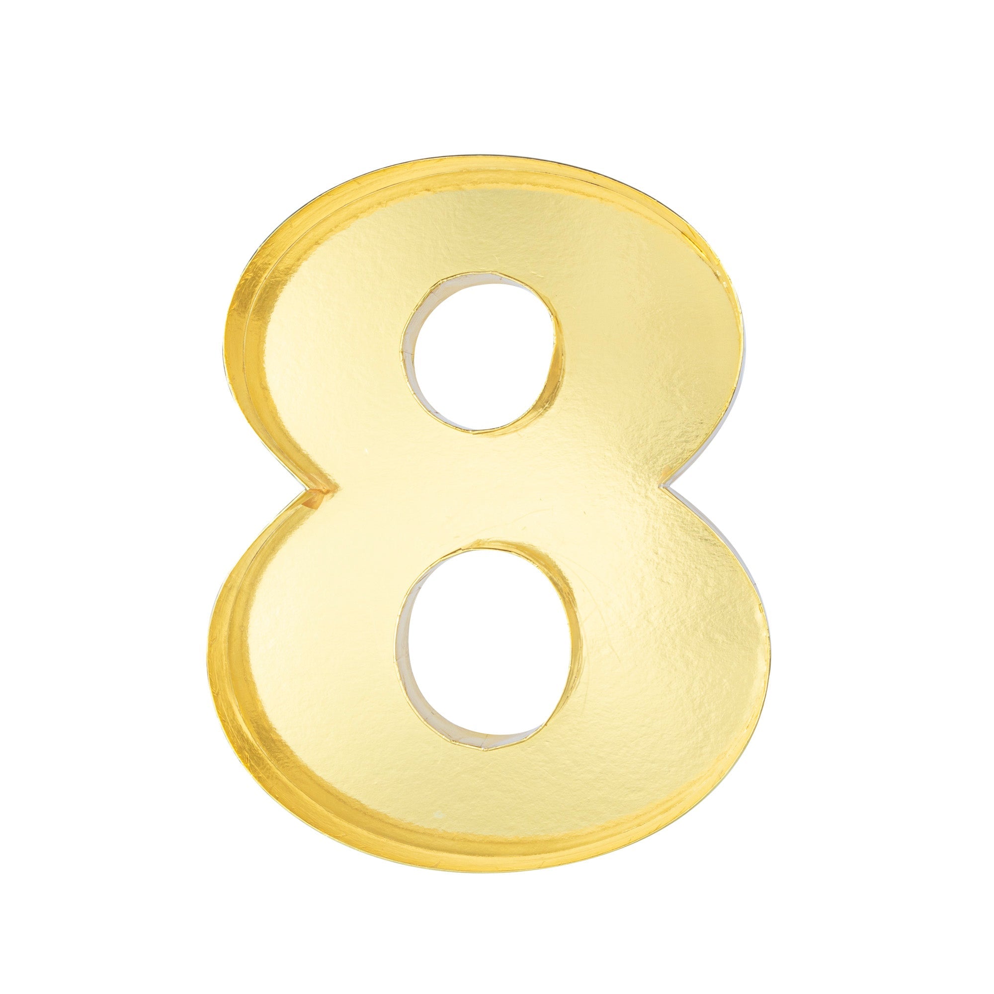 Chef 101 Gold Paper Charcuterie Fillable Number 8 Tray - 12" x 10" x 1 1/2" - 1 count box