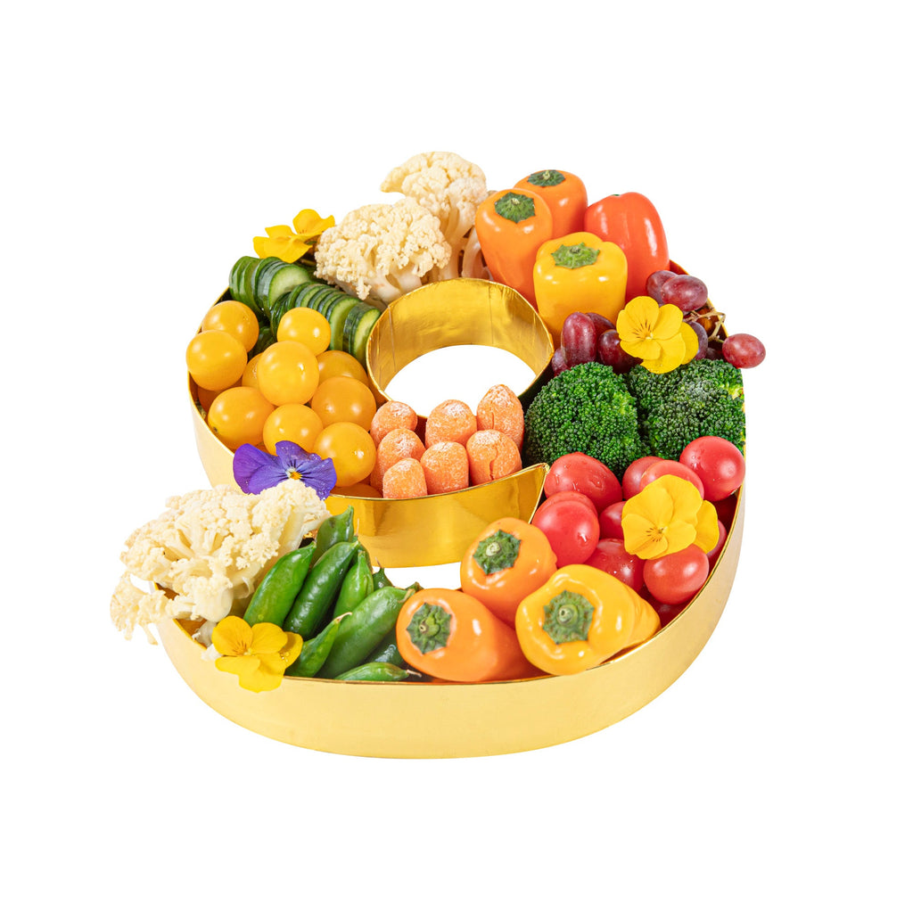 Chef 101 Gold Paper Charcuterie Fillable Number 9 Tray - 12" x 10" x 1 1/2" - 1 count box