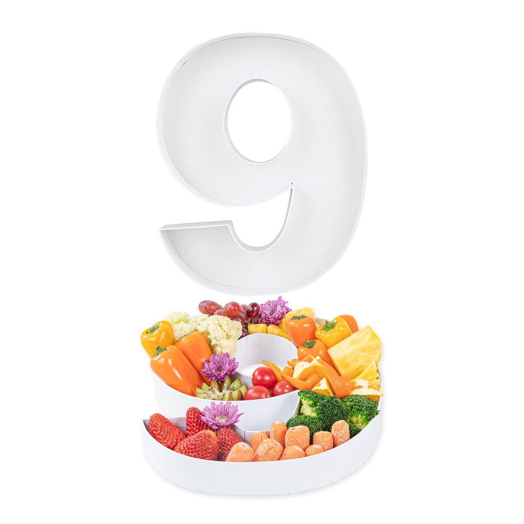 Chef 101 White Paper Charcuterie Fillable Number 9 Tray - 12" x 10" x 1 1/2" - 1 count box