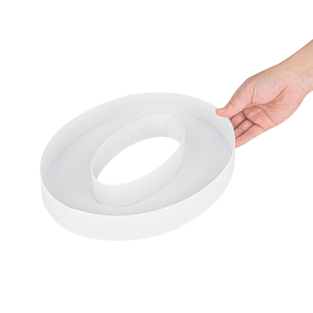 Chef 101 White Paper Charcuterie Fillable Number 0 Tray - 12" x 10" x 1 1/2" - 1 count box