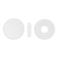 Coppetta Round White Paper Lid - Fits 8 oz To Go Cup, with Spoon - 3 3/4" x 3 3/4" x 3/4" - 50 count box