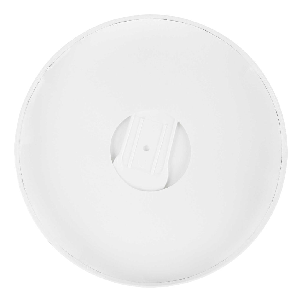Coppetta Round White Paper Lid - Fits 8 oz To Go Cup, with Spoon - 3 3/4" x 3 3/4" x 3/4" - 50 count box